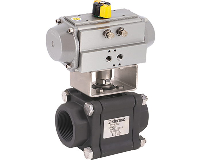 3 pieces carbon steel ball valve BSP 702 1/4'' + RE51